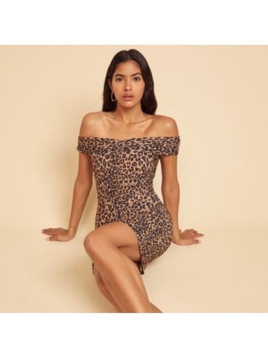 Reformation Dresses & Skirts - Reformation Sabine Leopard Print Dress Size XL NWT